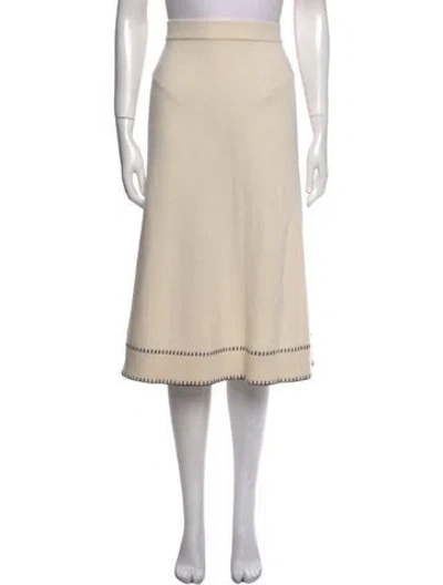 Pre-owned Lisa Yang Cashmere Knee-length Skirt In Neutral
