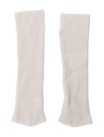 Pre-owned Lisa Yang Cashmere Knit Arm Warmers W/tags In Neutrals