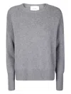 Lisa Yang Cashmere Knit Oversized Sweater With Contrasting Edge Detail In Gray