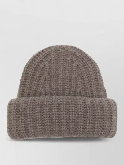 Lisa Yang Cashmere Knitted Beanie In Brown