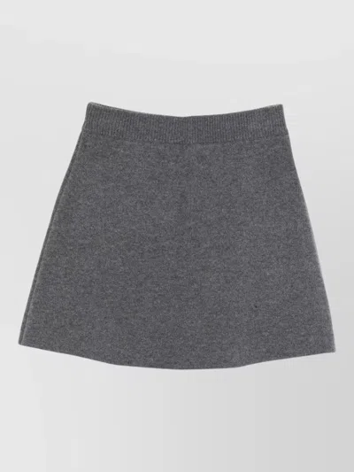 Lisa Yang Knit Cashmere Mini Skirt With Elastic Waist In Multi