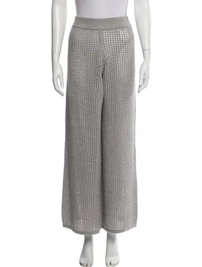 Pre-owned Lisa Yang Cashmere Lace Pattern Sweatpants In Gray