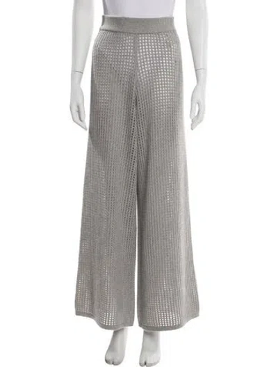 Pre-owned Lisa Yang Cashmere Lace Pattern Sweatpants W/ Tags In Gray