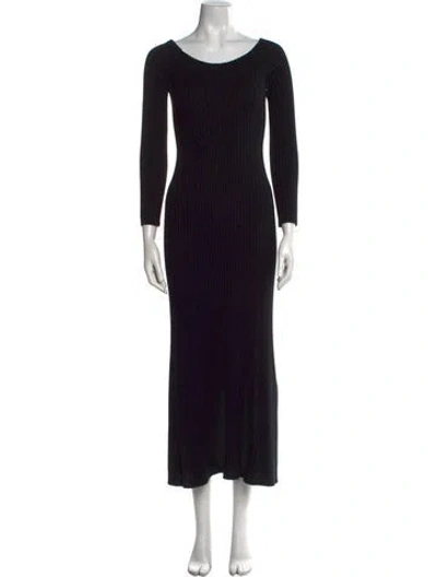 Pre-owned Lisa Yang Cashmere Long Dress In Black