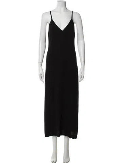 Pre-owned Lisa Yang Cashmere Long Dress In Black
