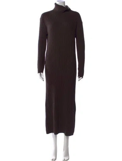 Pre-owned Lisa Yang Cashmere Long Dress In Brown