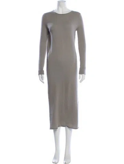 Pre-owned Lisa Yang Cashmere Long Dress In Gray