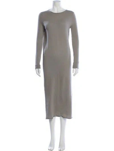 Pre-owned Lisa Yang Cashmere Long Dress In Grey