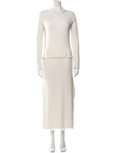 Pre-owned Lisa Yang Cashmere Long Dress In Neutrals