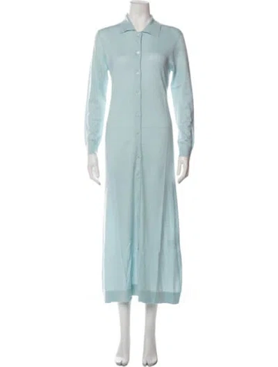 Pre-owned Lisa Yang Cashmere Long Dress W/ Tags In Blue