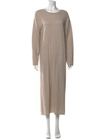 Pre-owned Lisa Yang Cashmere Long Dress W/ Tags In Neutral