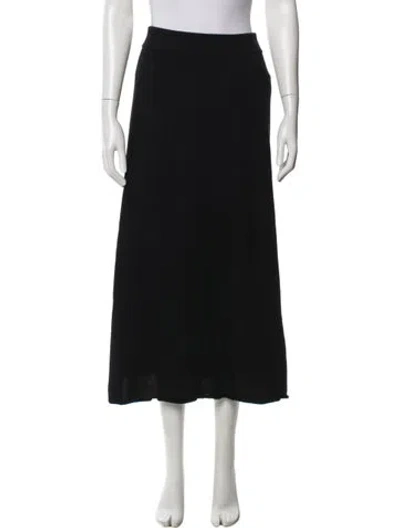 Pre-owned Lisa Yang Cashmere Long Skirt In Black
