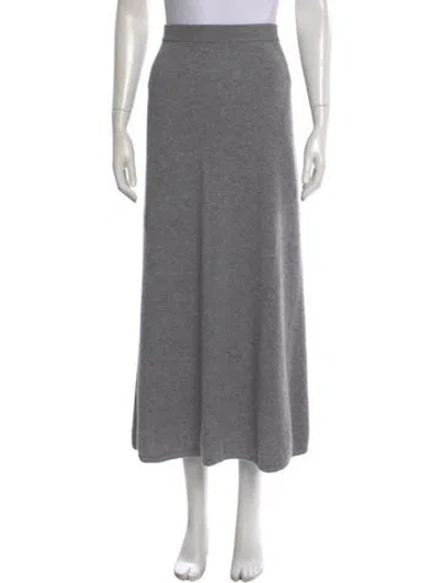 Pre-owned Lisa Yang Cashmere Long Skirt In Gray