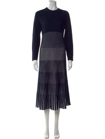 Pre-owned Lisa Yang Cashmere Midi Length Dress In Blue