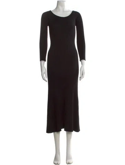 Pre-owned Lisa Yang Cashmere Midi Length Dress In Blue