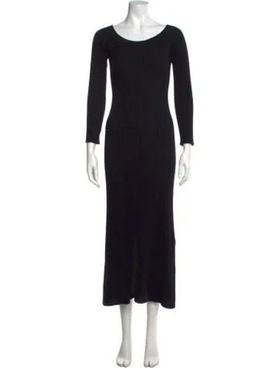 Pre-owned Lisa Yang Cashmere Midi Length Dress In Blue