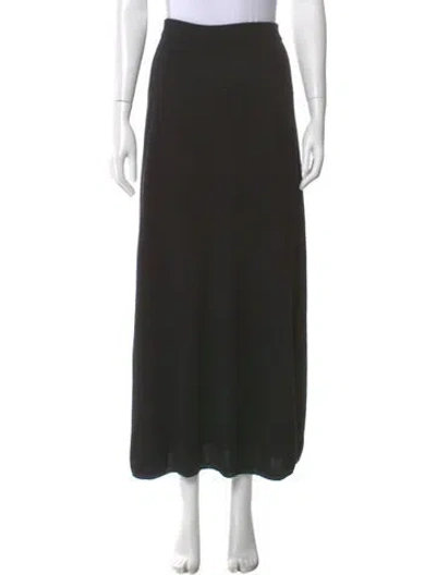 Pre-owned Lisa Yang Cashmere Midi Length Skirt In Black