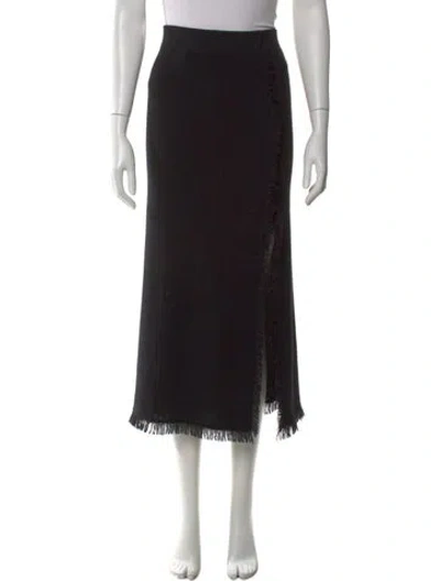 Pre-owned Lisa Yang Cashmere Midi Length Skirt In Black