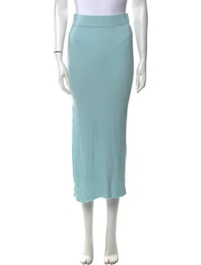 Pre-owned Lisa Yang Cashmere Midi Length Skirt In Blue