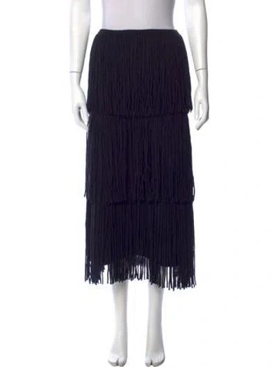 Pre-owned Lisa Yang Cashmere Midi Length Skirt In Blue