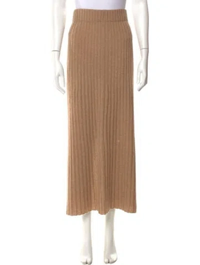 Pre-owned Lisa Yang Cashmere Midi Length Skirt In Brown