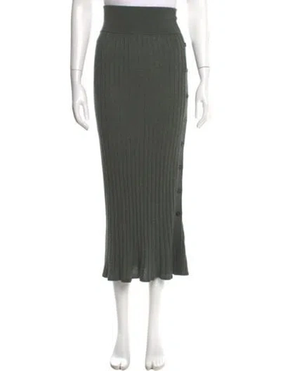Pre-owned Lisa Yang Cashmere Midi Length Skirt In Green