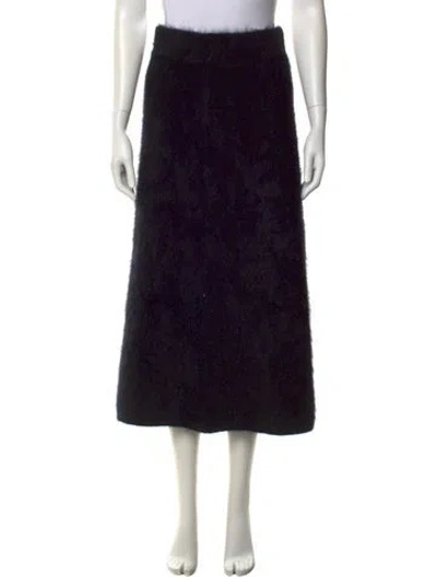 Pre-owned Lisa Yang Cashmere Midi Length Skirt W/ Tags In Black