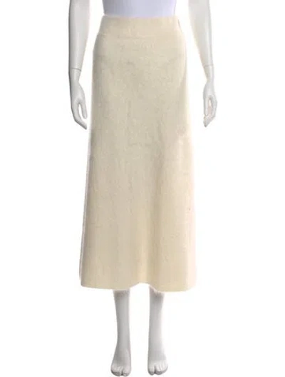 Pre-owned Lisa Yang Cashmere Midi Length Skirt W/ Tags In Neutral