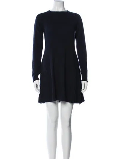 Pre-owned Lisa Yang Cashmere Mini Dress In Blue