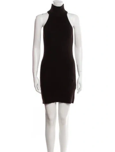 Pre-owned Lisa Yang Cashmere Mini Dress In Brown