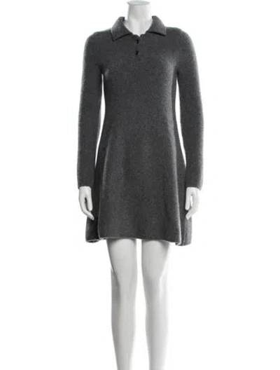 Pre-owned Lisa Yang Cashmere Mini Dress In Grey