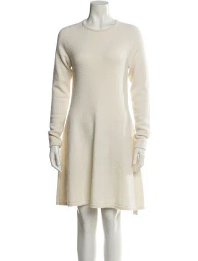 Pre-owned Lisa Yang Cashmere Mini Dress In Neutral