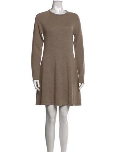 Pre-owned Lisa Yang Cashmere Mini Dress In Neutral