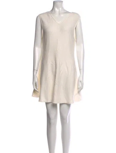 Pre-owned Lisa Yang Cashmere Mini Dress W/ Tags In Neutrals