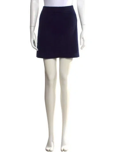 Pre-owned Lisa Yang Cashmere Mini Skirt In Blue