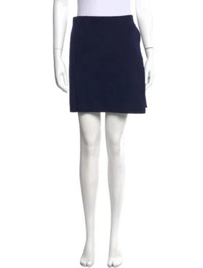 Pre-owned Lisa Yang Cashmere Mini Skirt In Blue