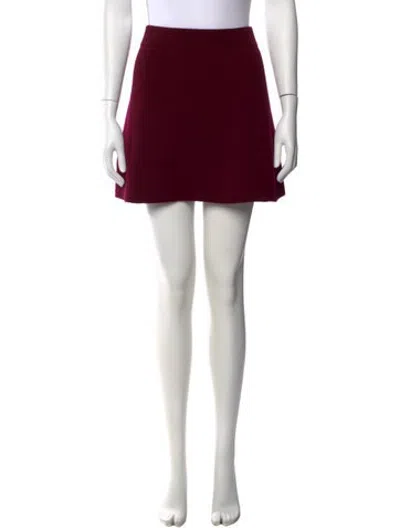 Pre-owned Lisa Yang Cashmere Mini Skirt In Brown/burgundy