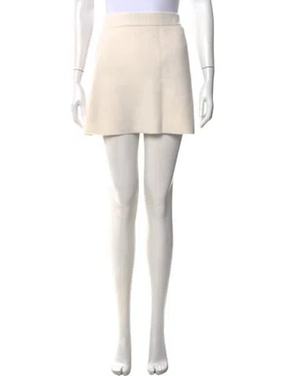 Pre-owned Lisa Yang Cashmere Mini Skirt W/ Tags In Neutral