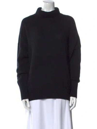 Pre-owned Lisa Yang Cashmere Mock Neck Sweater In Black