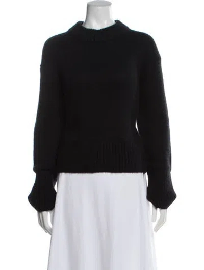 Pre-owned Lisa Yang Cashmere Mock Neck Sweater In Gray