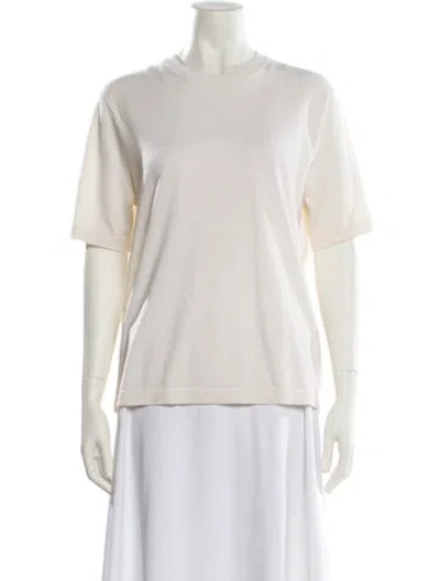 Pre-owned Lisa Yang Cashmere Mock Neck Sweater In Neutral