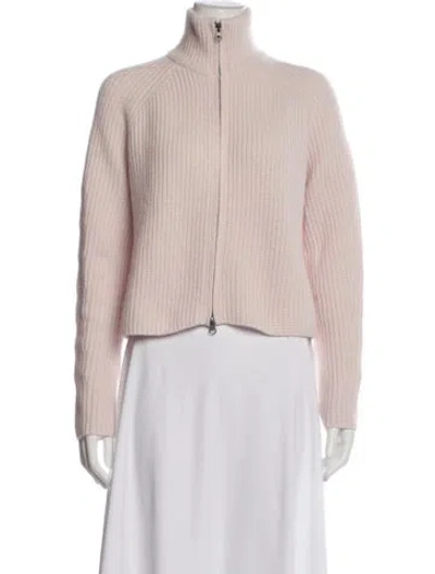 Pre-owned Lisa Yang Cashmere Mock Neck Sweater In Pink