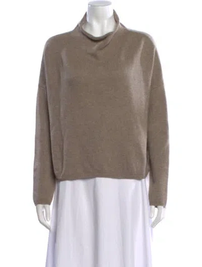 Pre-owned Lisa Yang Cashmere Mock Neck Sweater W/ Tags In Neutral