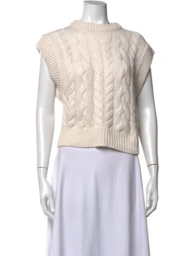 Pre-owned Lisa Yang Cashmere Mock Neck Sweater W/ Tags In Neutrals