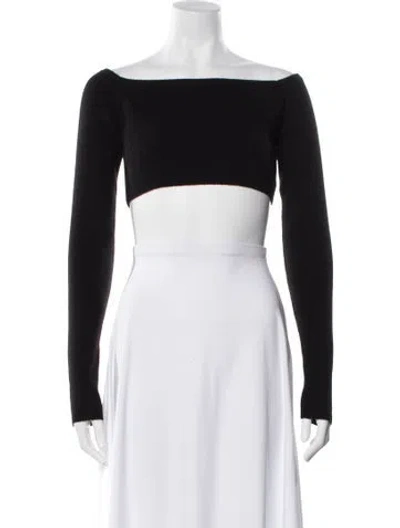 Pre-owned Lisa Yang Cashmere Off-the-shoulder Sweater In Black