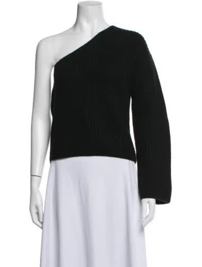 Pre-owned Lisa Yang Cashmere One-shoulder Sweater In Black