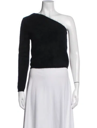 Pre-owned Lisa Yang Cashmere One-shoulder Sweater In Black
