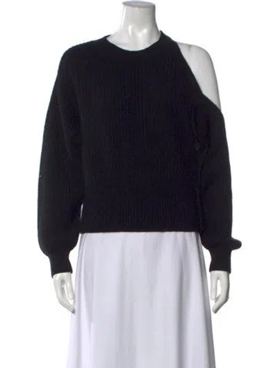 Pre-owned Lisa Yang Cashmere One-shoulder Sweater In Blue