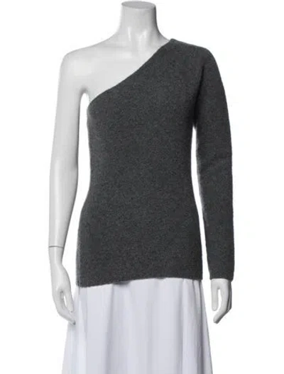 Pre-owned Lisa Yang Cashmere One-shoulder Sweater W/ Tags In Blue