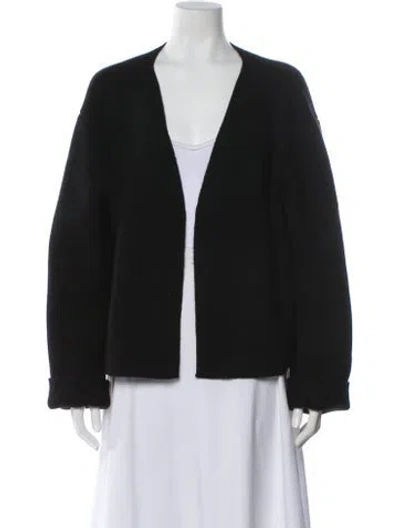 Pre-owned Lisa Yang Cashmere Open Front Sweater In Black